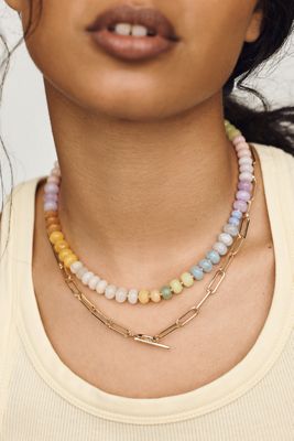 By Anthropologie Rainbow Stone Necklace
