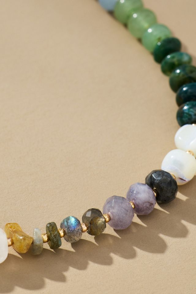 By Anthropologie Rainbow Stone Necklace #2