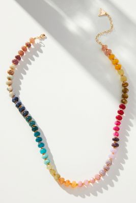 By Anthropologie Rainbow Stone Necklace