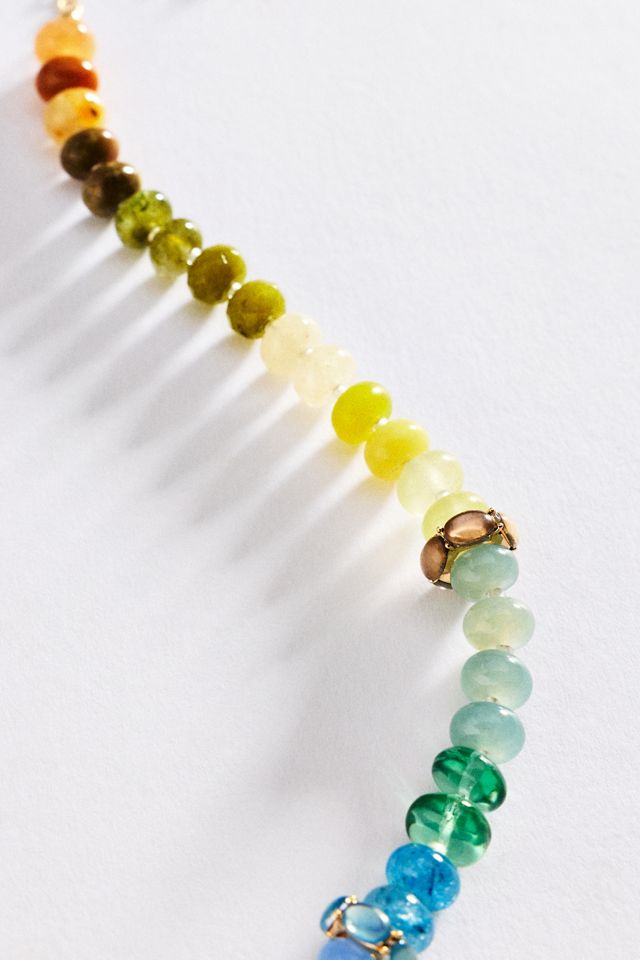 By Anthropologie Rainbow Stone Necklace #1