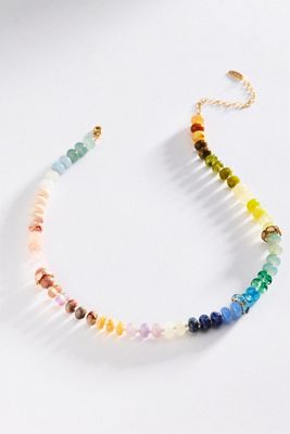 By Anthropologie Rainbow Stone Necklace