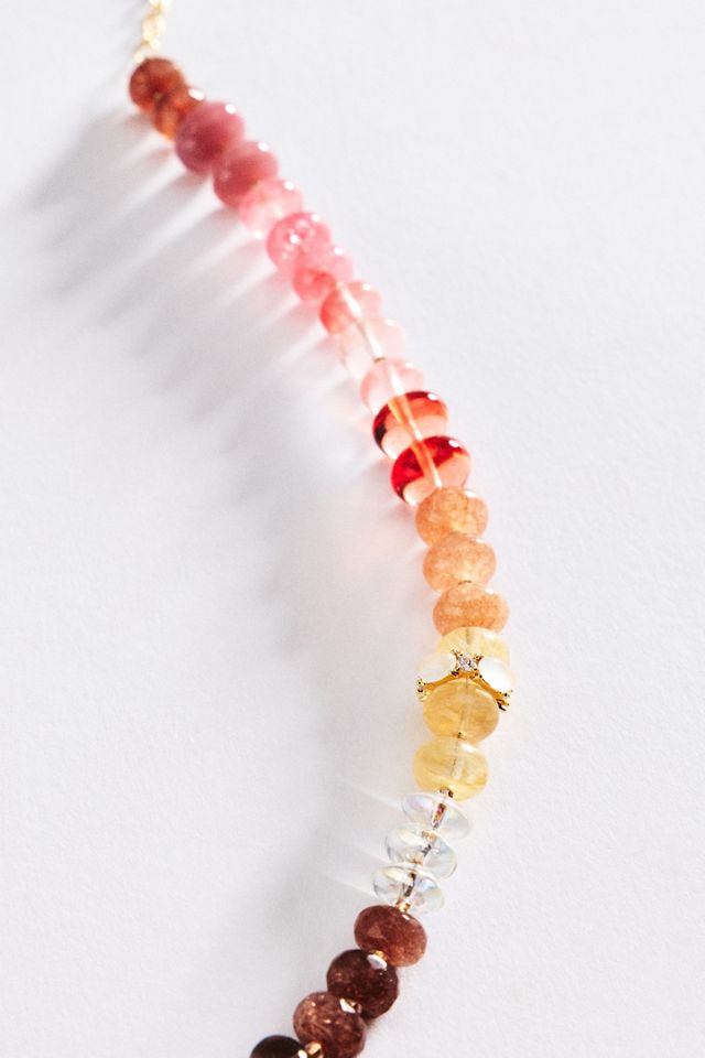 By Anthropologie Rainbow Stone Necklace #1