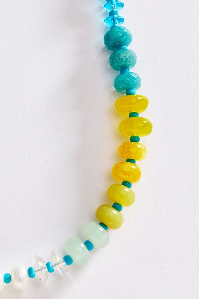By Anthropologie Rainbow Stone Necklace #1