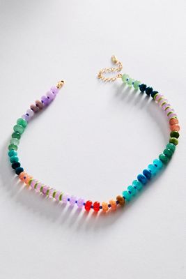 By Anthropologie Rainbow Stone Necklace