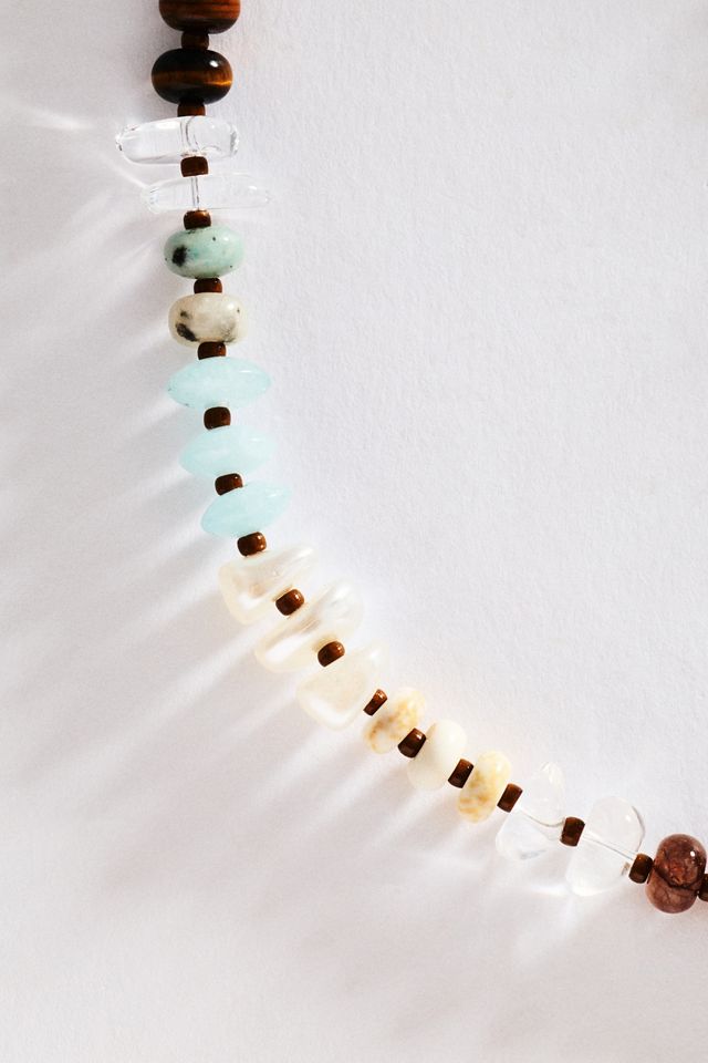 By Anthropologie Rainbow Stone Necklace #1