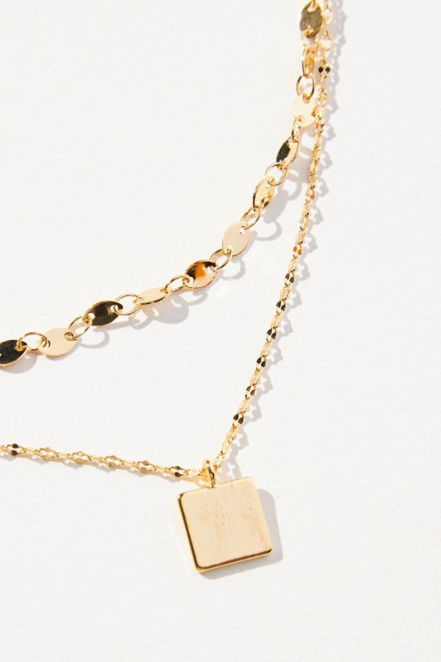 Double-Chain Pendant Necklace #1