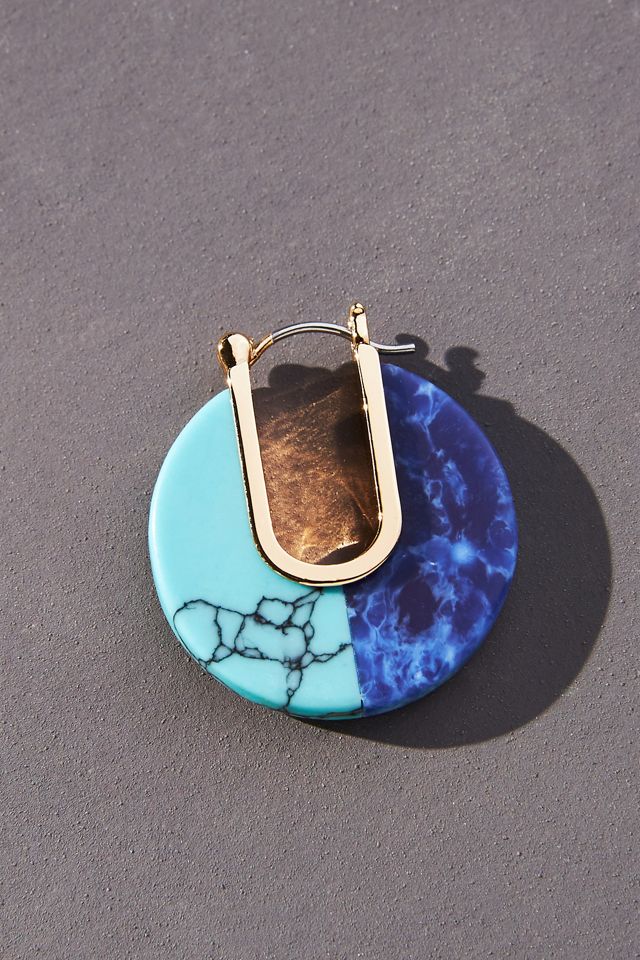 Lake Life Colourblocked Huggie Earrings #1