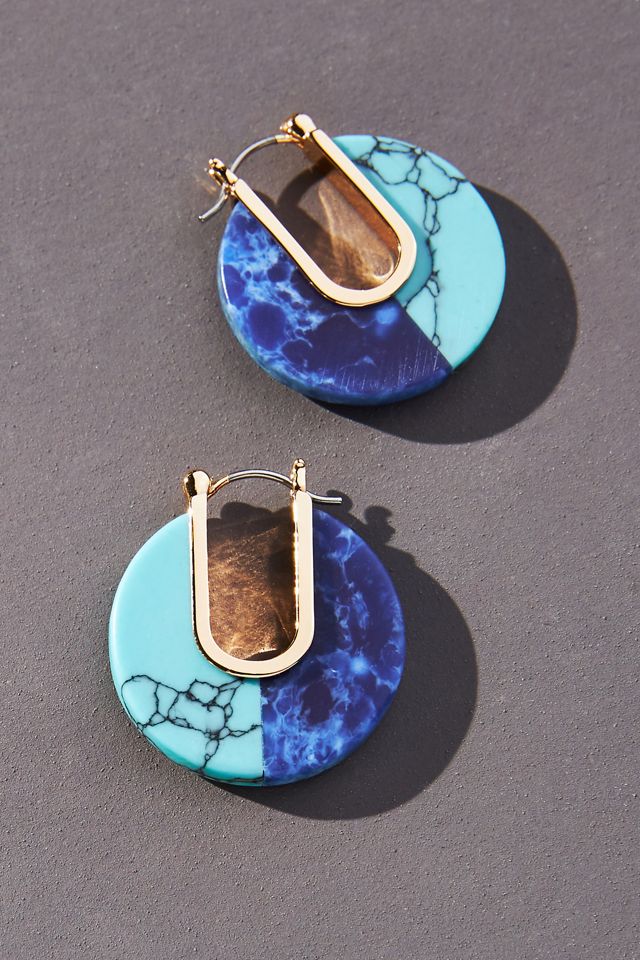 Lake Life Colourblocked Huggie Earrings