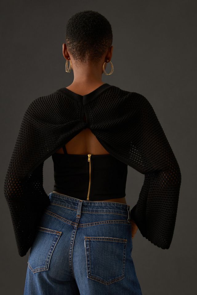 Current Air Mesh Shrug Sweater #1