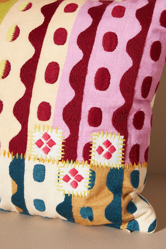 Embroidered Creek Pillow #2