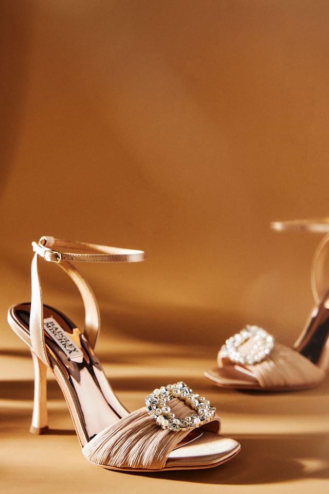 Badgley Mischka Nixie Peep-Toe Stiletto Sandals | Anthropologie