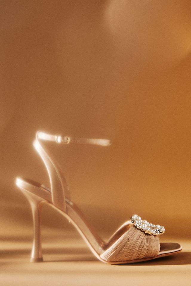 Badgley Mischka Nixie Peep-Toe Stiletto Sandals | Anthropologie