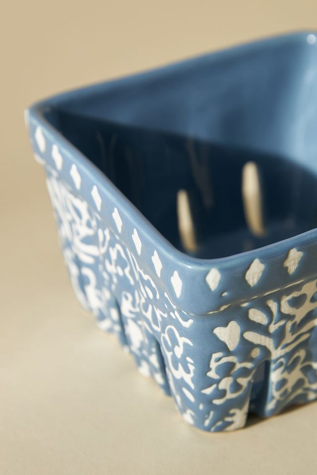 Countryside Stoneware Berry Basket #1
