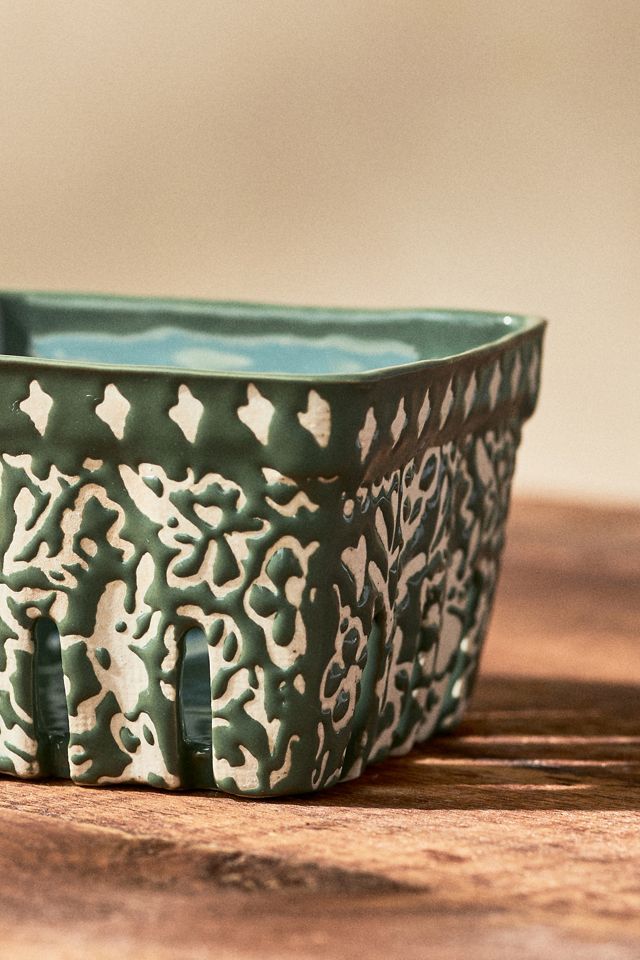 Countryside Stoneware Berry Basket #1