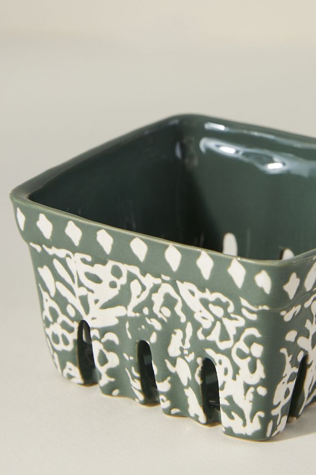 Countryside Stoneware Berry Basket #3