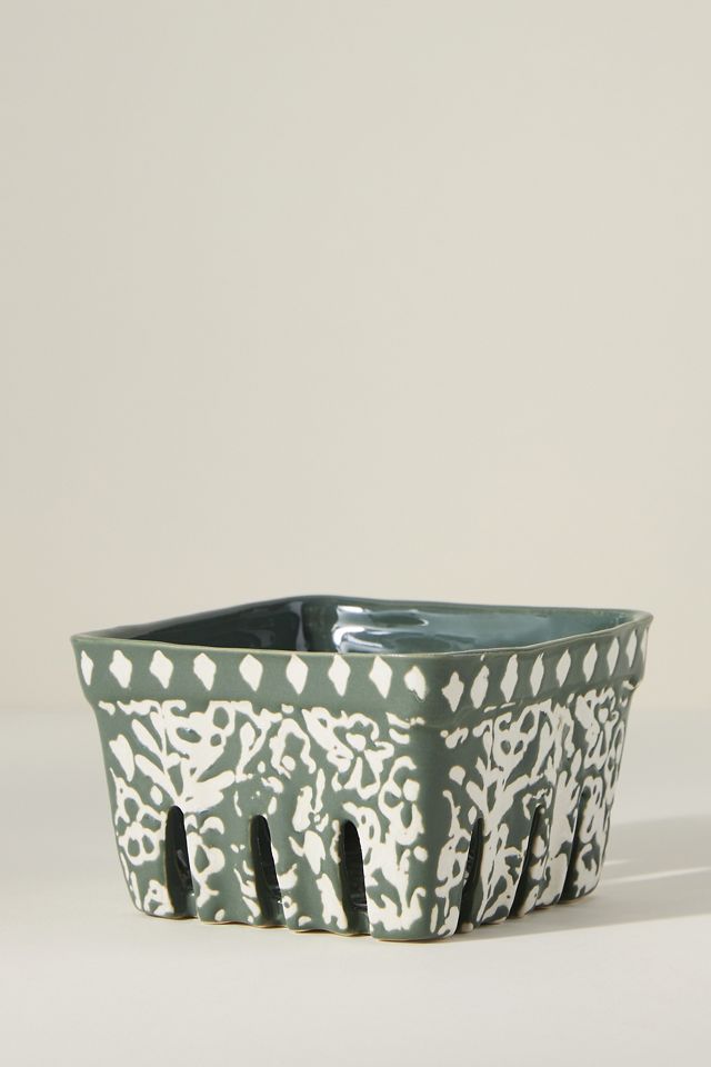 Countryside Stoneware Berry Basket #2