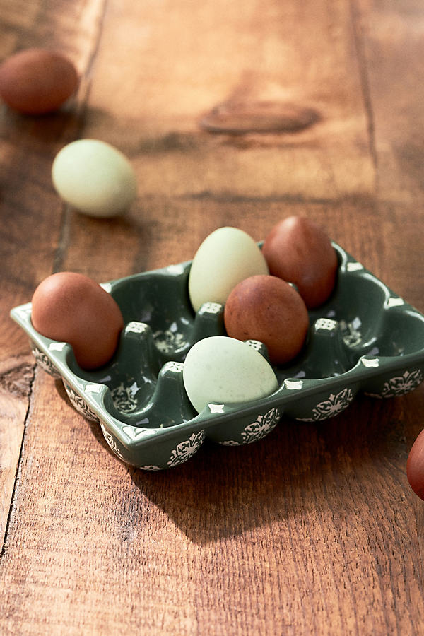 Anthropologie Countryside Egg Crate In Green