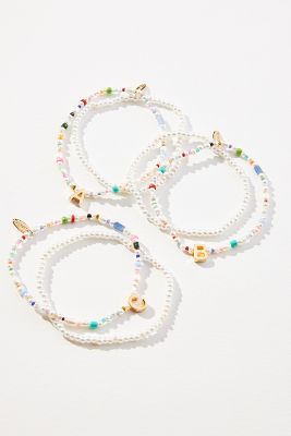Pearl Monogram Bracelet Set