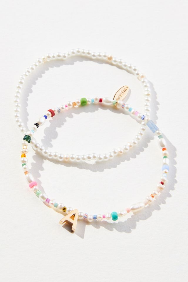 Pearl Monogram Bracelet Set #1