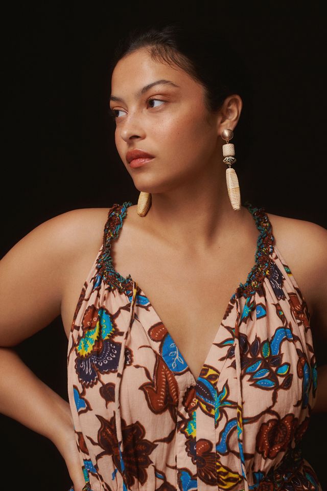 Long Raffia Drop Earrings #3