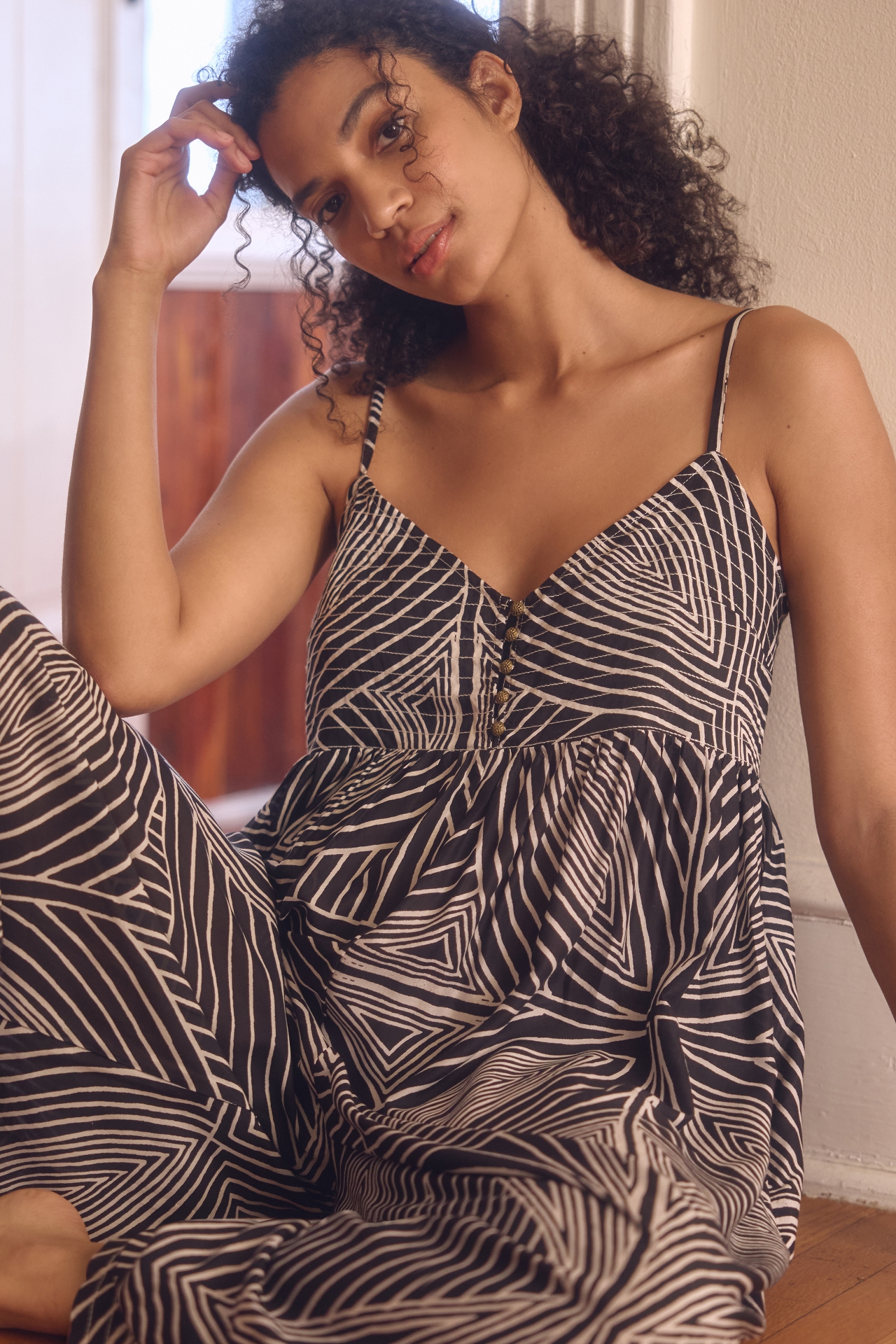 By Anthropologie Printed Lounge Jumpsuit