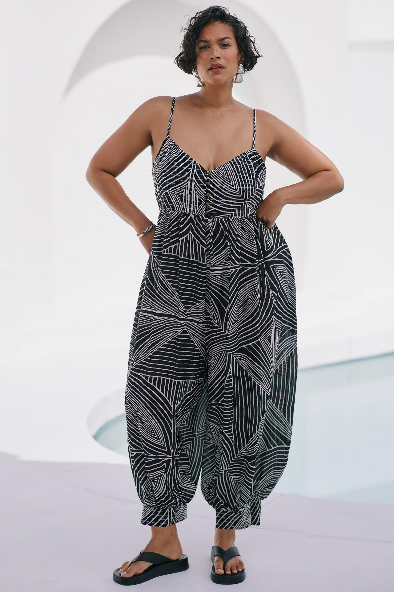 By Anthropologie Printed Lounge Jumpsuit