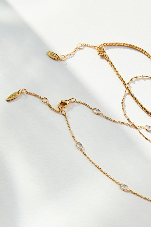 Set of 3 Dainty Anklets #1