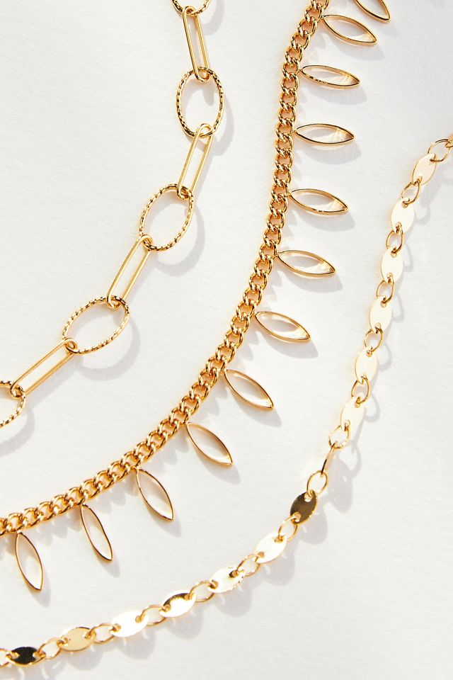 Set of Three Geometric Anklets #1