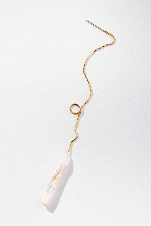Freshwater Pearl Threader Earrings #1