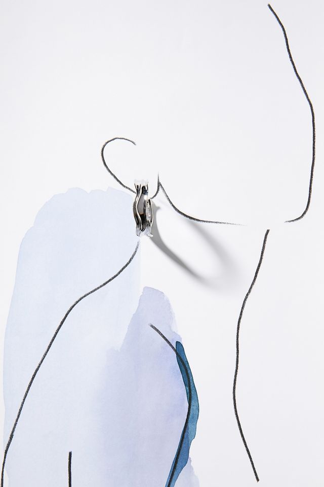 Large Flat Hoop Earrings #4