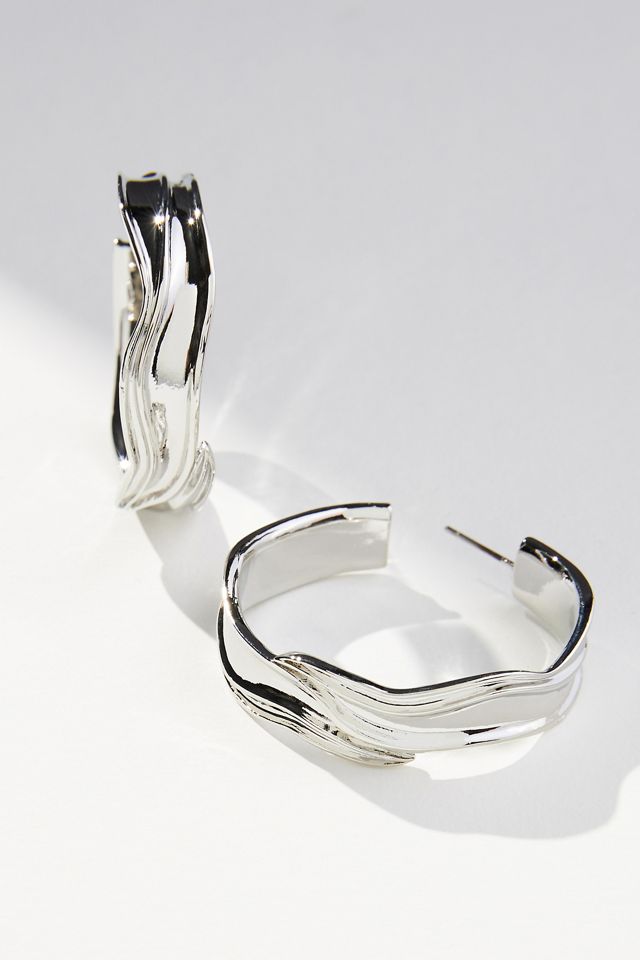 Large Flat Hoop Earrings #1