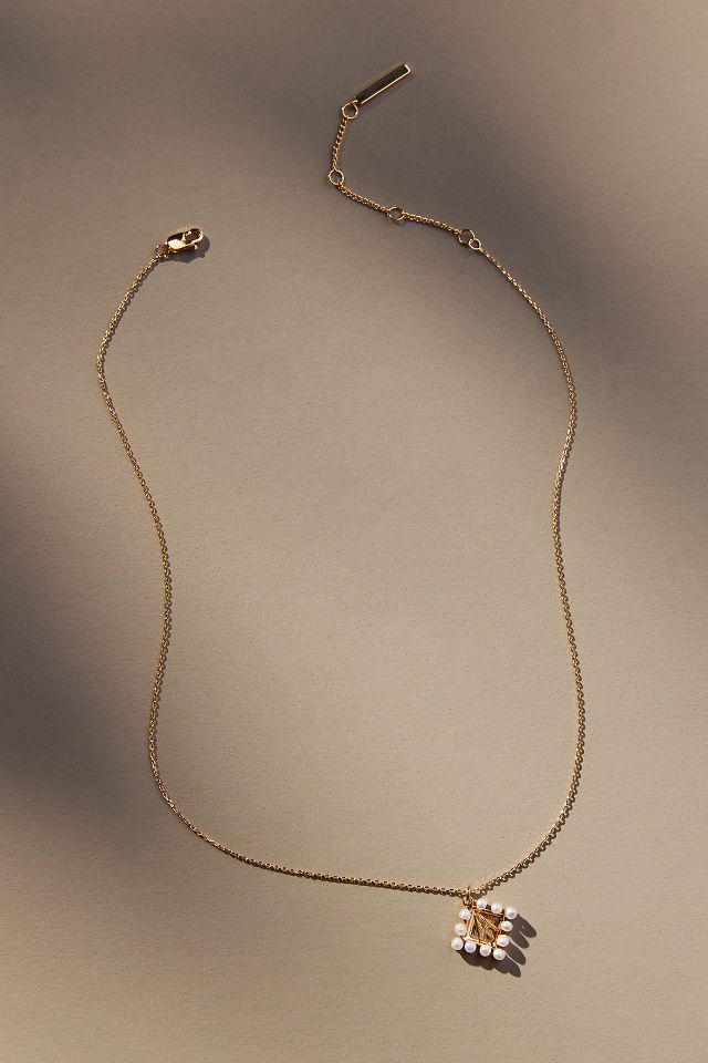 Anthropologie + Monogram Tag Pendant Necklace