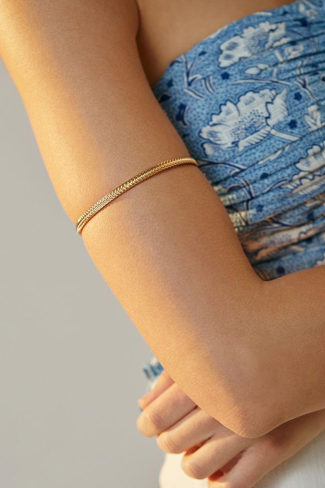 Metal Ridge Arm Cuff #1