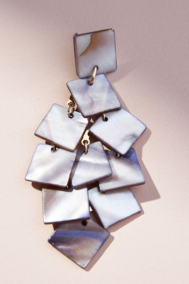 Iridescent Shell Earrings #1