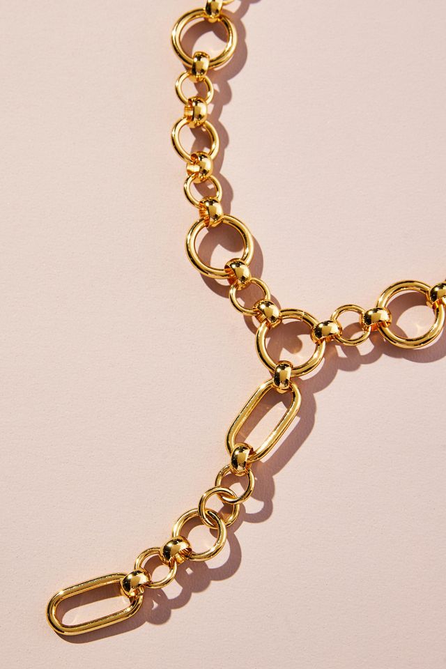Oval Drop Tassel Necklace #1