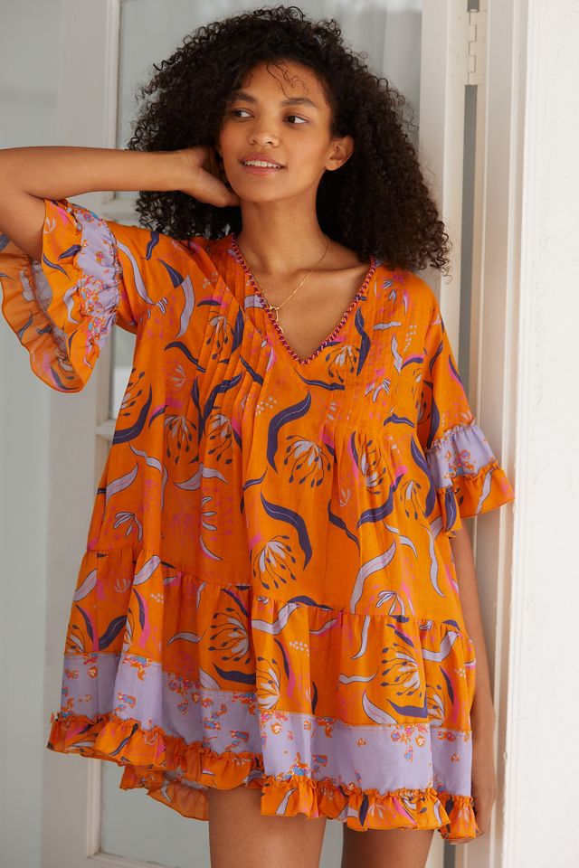 Duet Frill Cover-Up Mini Dress #3