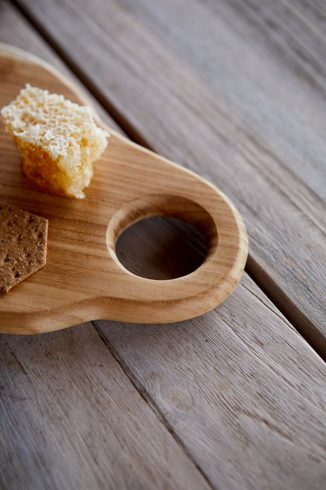 Organic Shaped Teak Root Serving Board with Handle #2