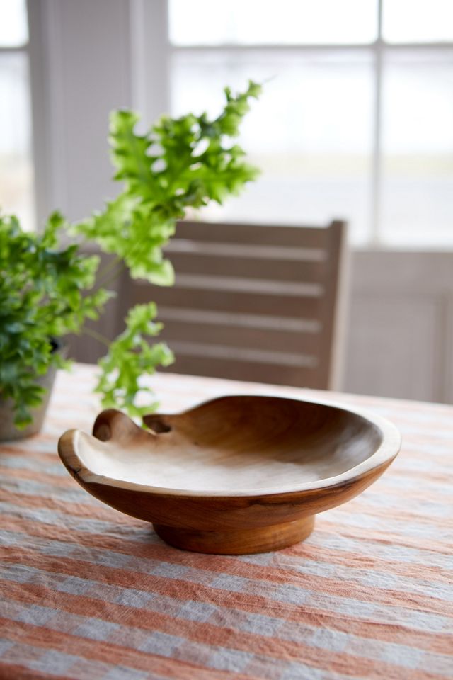 Footed Teak Root Serving Bowl #1