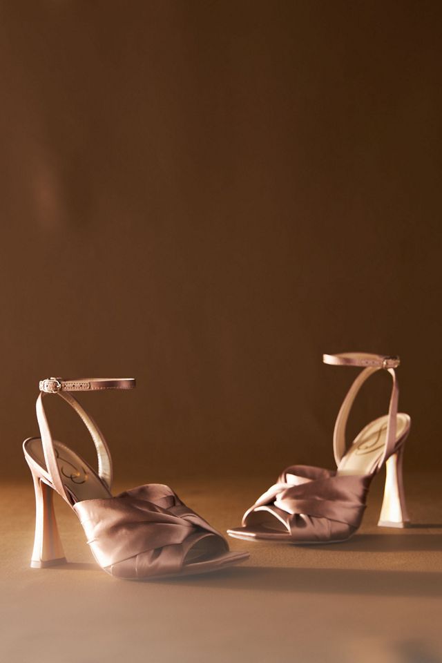 Sam Edelman Lavender Knotted Satin Heels  #1