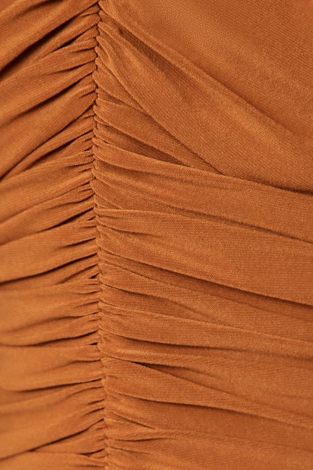 Norma Kamali Diana One-Shoulder Ruched Midi Dress #4