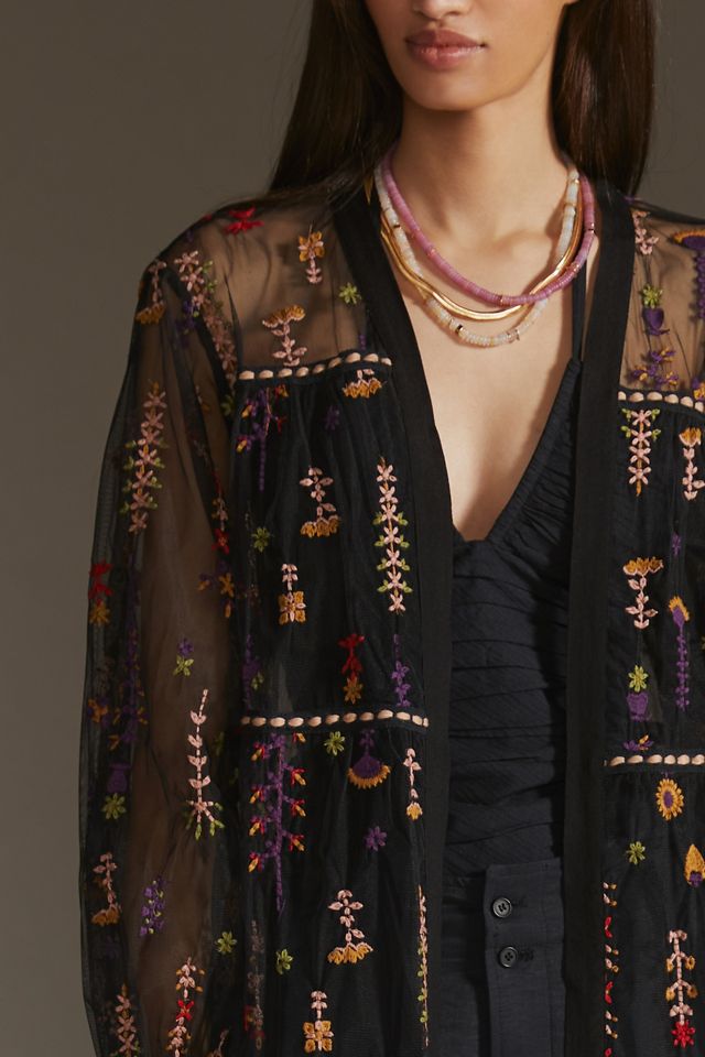 Bl-nk Black Tulle Kimono #1