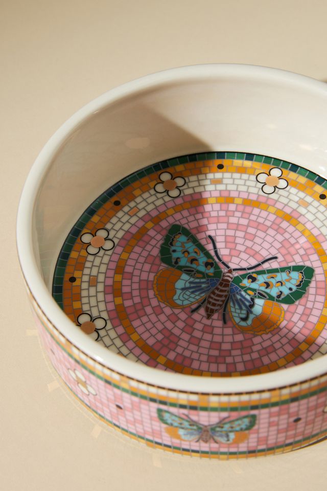 The Bistro Tile Large Stoneware Dog & Cat Bowl: Garden Edition #2