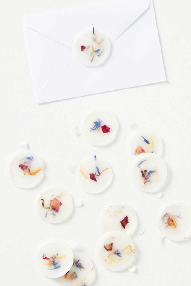 White Floral Wax Seals