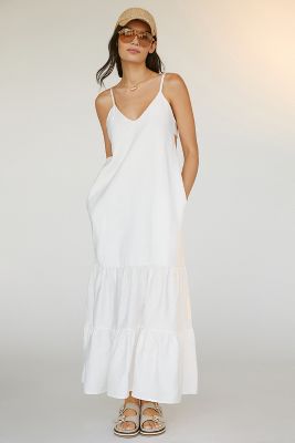 Shop Peixoto Parker Tie Midi Dress In White