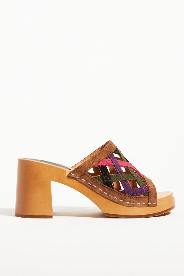 Swedish Hasbeens Basket Clog Sandals