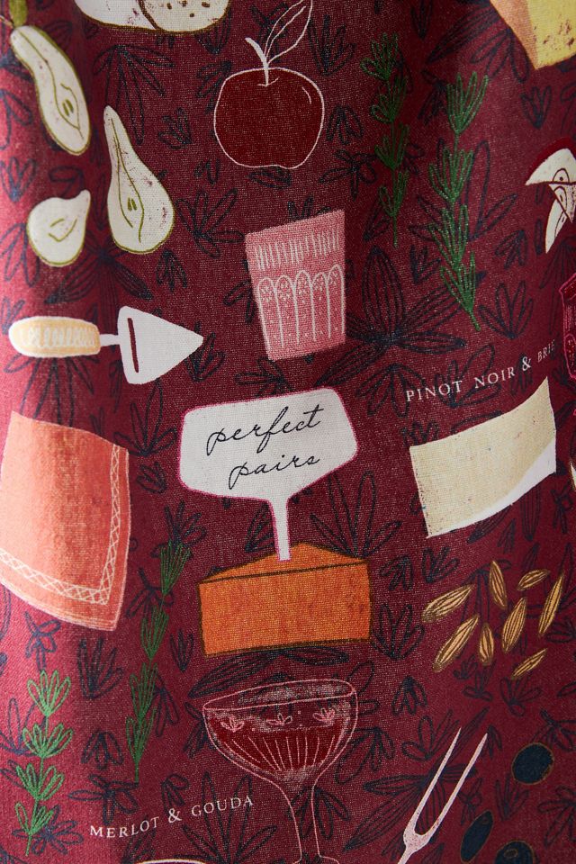 Wine and Cheese Dish Towel #1