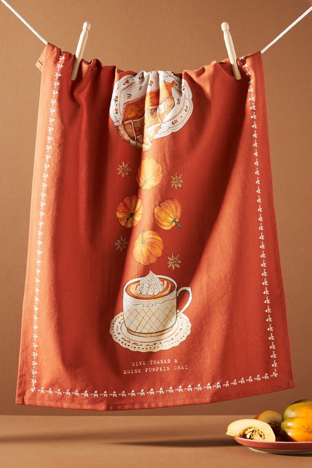 Pumpkin Spice Dish Towel #2
