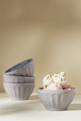 Reactive Glazed Latte Bowls, Set of 4