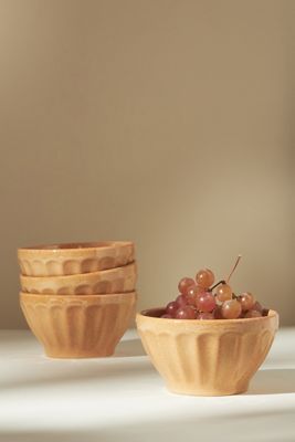 Reactive Glazed Latte Bowls, Set of 4
