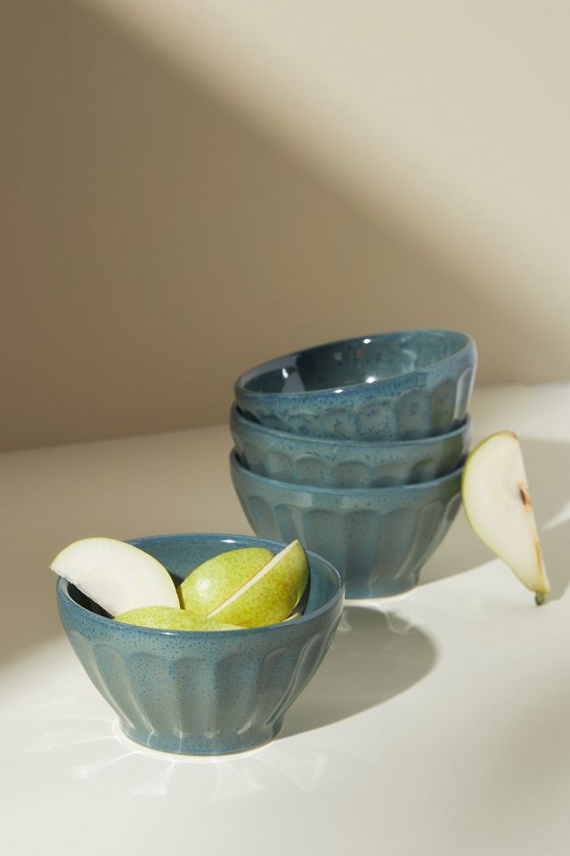 Reactive Glazed Latte Bowls, Set of 4 #1